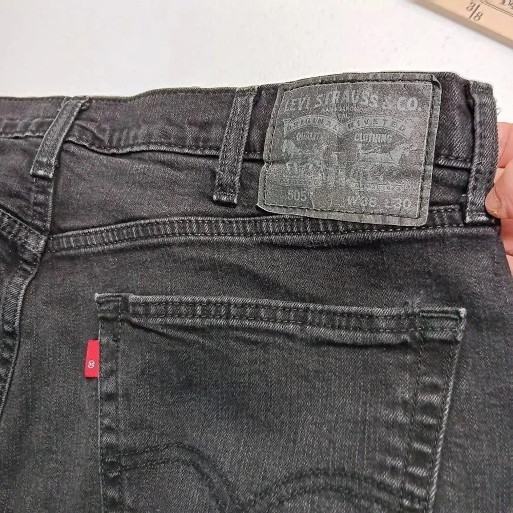 Levis‎ 505 Jeans Mens 38x30 Straight Fit Denim Classic Five Pocket Black